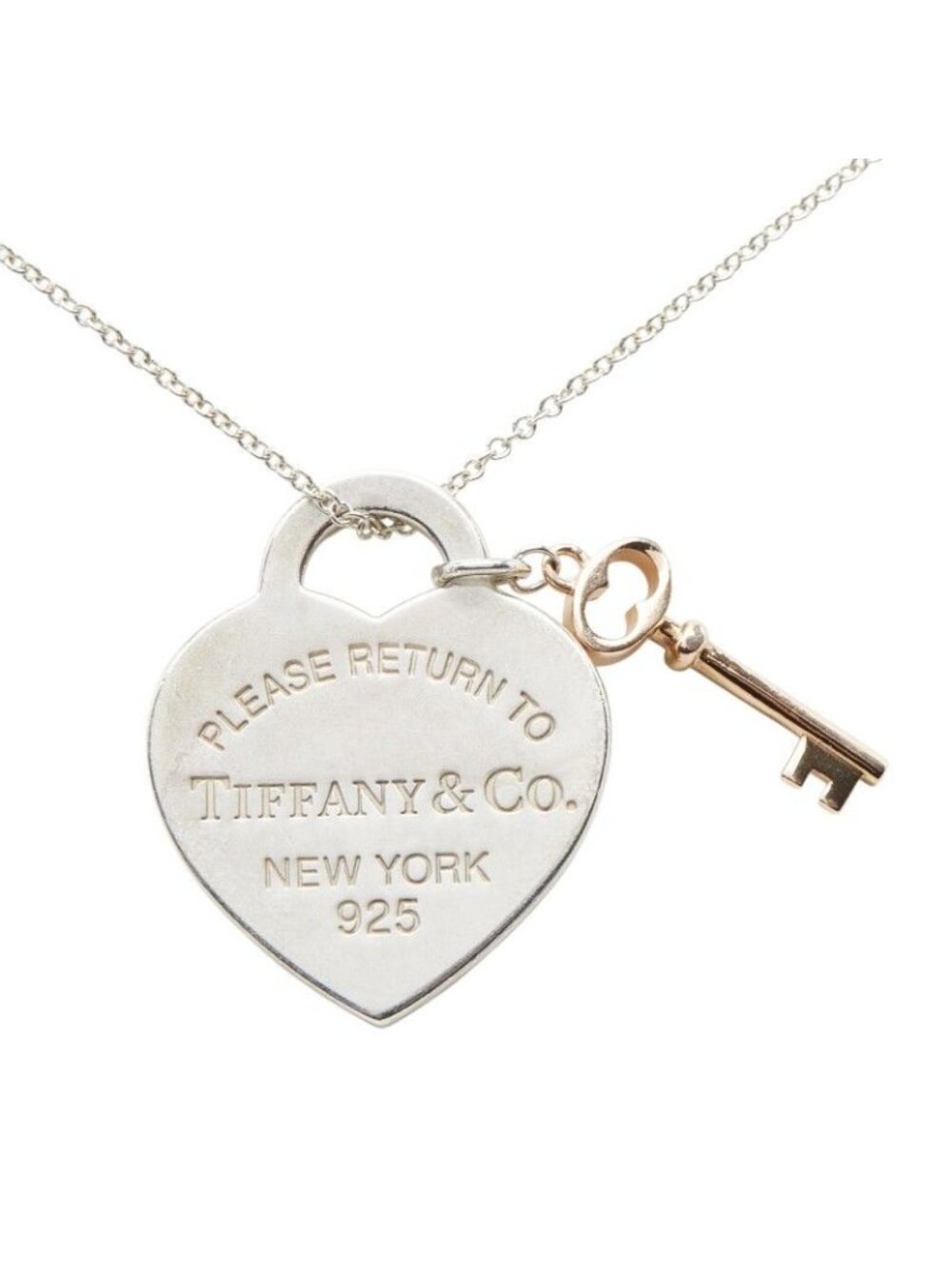 ★SOLD★ Tiffany & Co Return to Heart Tag Key Pendant Necklace Silver - Picture 2 of 7